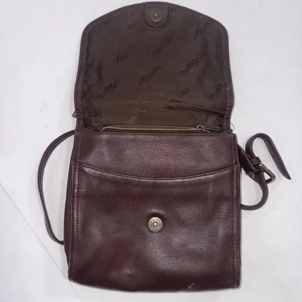 Vintage Y2k Fossil Boho Hippie Gypsy Brown Crossbody Genuine Leather Purse‎ Bag - Image 7