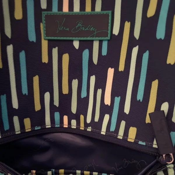Vera Bradley backpack blue, turquoise and green. - Image 7
