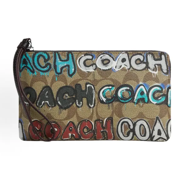 Coach X Mint + Serf Large Corner Zip Wristlet In Signature Canvas cm673 - Image 8