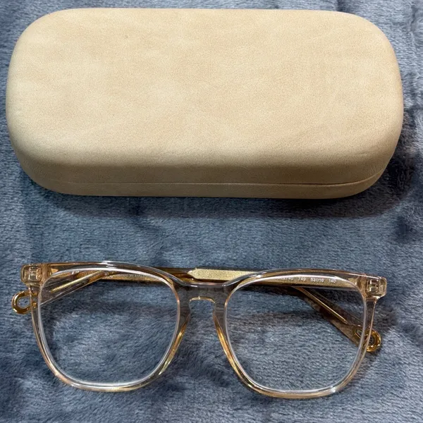 Chloé Eyeglasses Womens Honey Transparent Gold Square CE2740 53-16-140 - Image 11