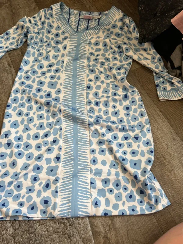 Gretchen Scott Wildcat Light Dress In Blue size S‎ - Image 4