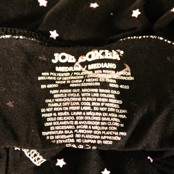 Joe Boxer Juniors Medium Black & Baby Pink Tank Top & Shorts Pajama Set - Image 7
