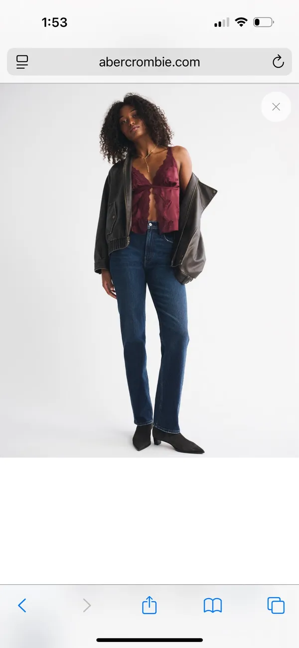 Abercrombie And Fitch Curve Love Ultra High Rise 90s Straight Jean - Image 2