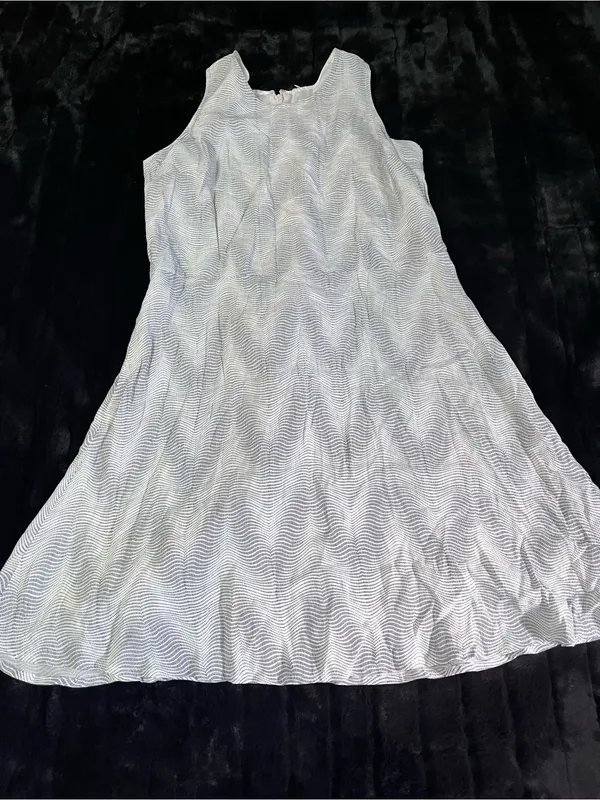 GAP Women’s Chevron Print Sleeveless Tie Waist Fit & Flare Dress Size Small NWT - Image 2