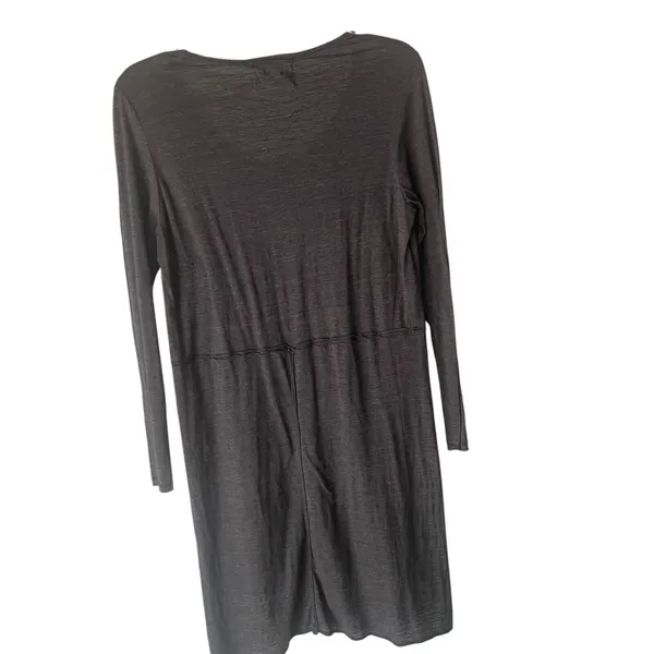 Anthropologie Sloane Rouge Large‎ Sheer Minimalist Grey Oversized Tunic Blouse - Image 2