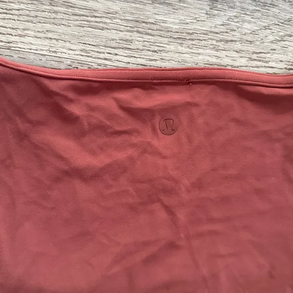 lululemon Waist Seamed Nulu Long Sleeve Size 12 Rust Crop Top Ancient Copper - Image 5