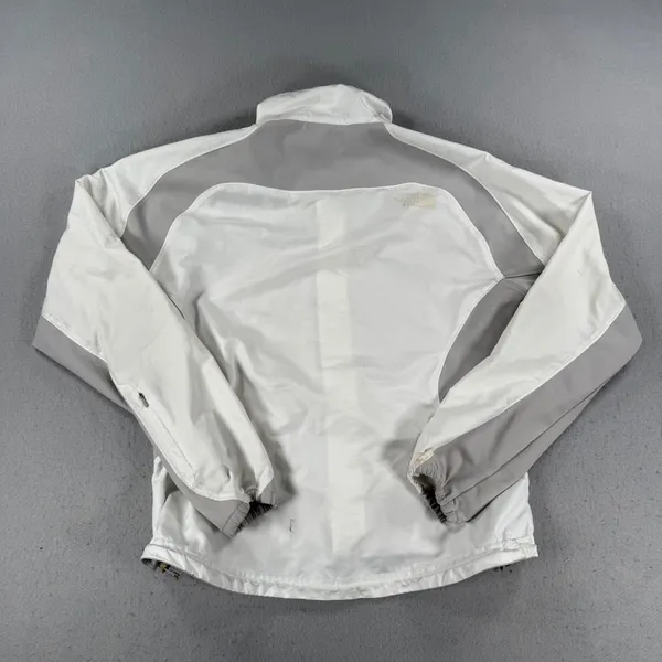 The North Face Flight Series Womens Jacket White Grey Zip Windbreaker Medium - Image 8