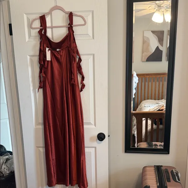 Sincerely Jules Rust Maxi Dress Brown - Image 2