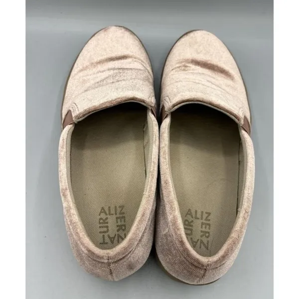 Naturalizer Payson 2 Dusty‎ Rose Slip On Velvet Women's Loafers 9 Casual Comfort - Image 5