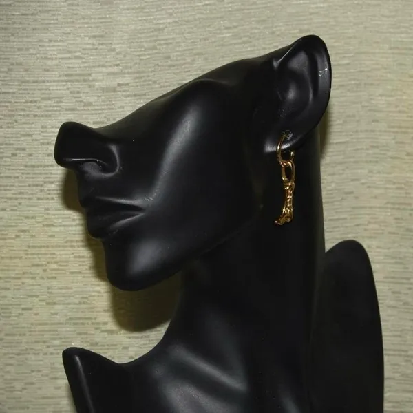 Stainless Steel Gold Cowboy Boot Earrings - Image 4