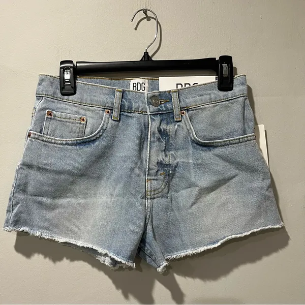 BDG Urban Outfitters‎ Denim Essential Midrise Esse Shorts 25 Blue Wash Cutoff - Image 2