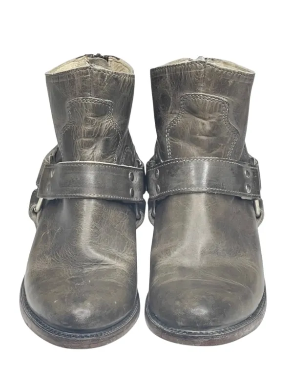 FREEBIRD by Steven aso Free People 𖤐 Santiago Distressed Leather Booties Boots 𖤐 Taupe - Image 10