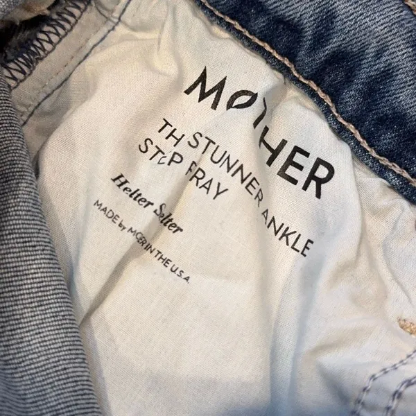 Mother Denim - the stunner ankle step fray Jeans size 26 - Image 3