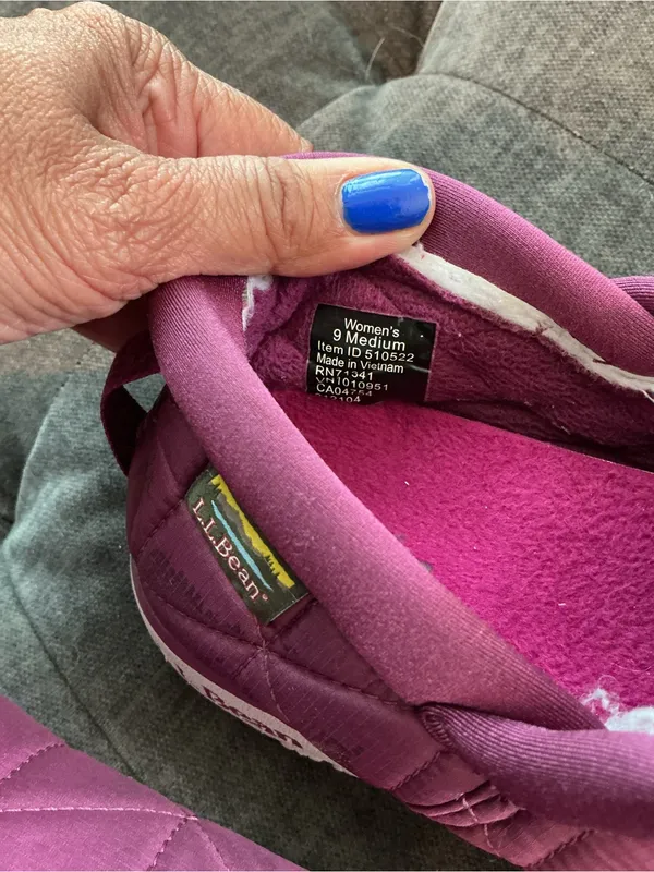L.L. Bean Kids' Purple Quilted Slip-On Sneakers - Image 3
