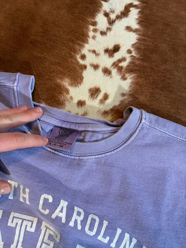 Comfort Colors purple North Carolina State Fair sweatshirt Size small semi cropped - Image 2