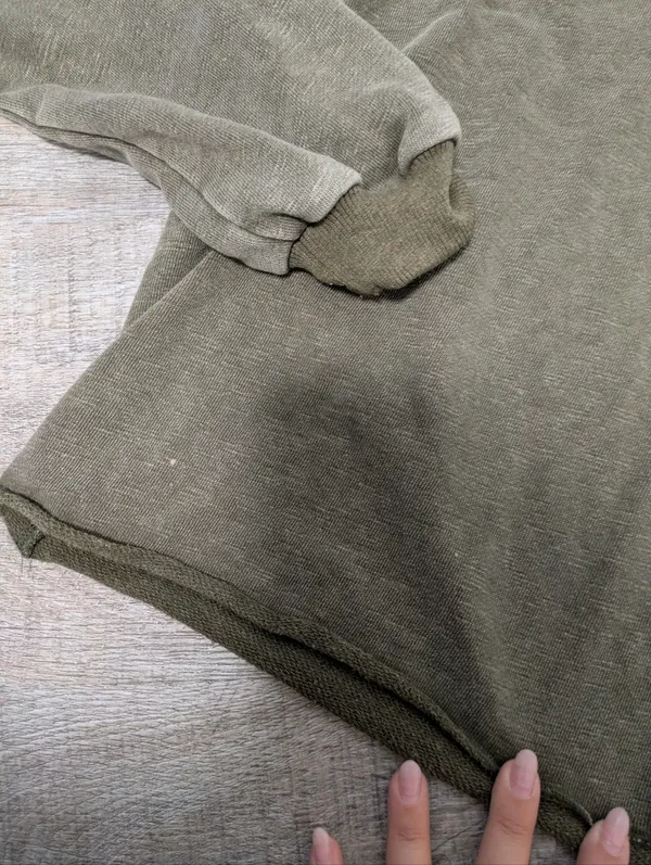 Hard Tail Olive Green Washed Sweater Size M - Image 2