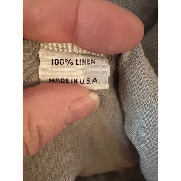 Bryn Walker Linen‎ Tunic Top Grey Puff Sleeves Langenlook Made in USA Size S - Image 4