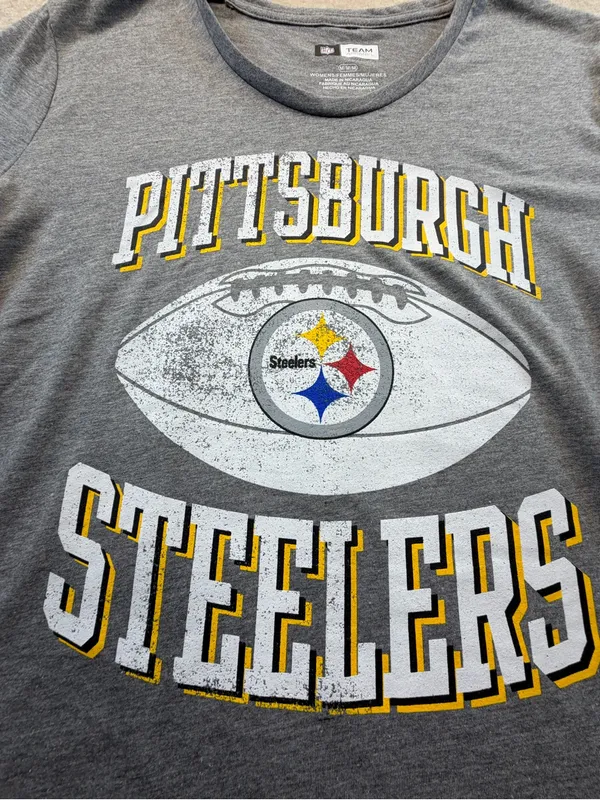 Pittsburgh Steelers Women’s 3/4 Sleeve Football Tee Size Medium NWT NFL Team App - Image 2