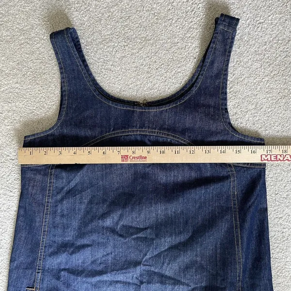 Natural Life Denim Shift Mini Dress Cotton Blend Boho Blue Women's Size XS - Image 12