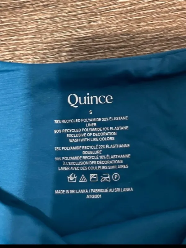 Quince Italian Low Rise Bikini Bottom in Deep Lagoon Teal Size Small NWT! - Image 2