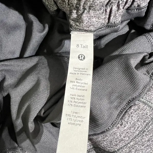 Lululemon Hotty Hot Shorts 8 Long Heather Lux Multi Black Heathered Black W7ATLT - Image 3