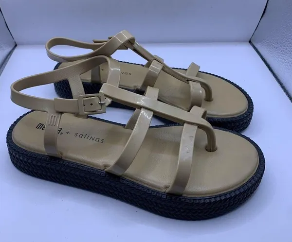 MELISSA - WOMENS CARIBE VERAO PLATFORM + SALINAS sandals size 7 E3 - Image 3