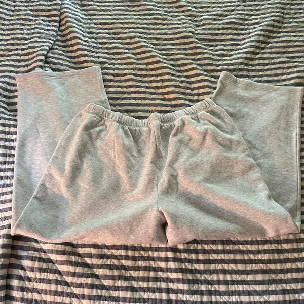 Skims Cotton Fleece Classic Straight Leg Sweatpants - Light Heather Grey 2X NWT - Image 4