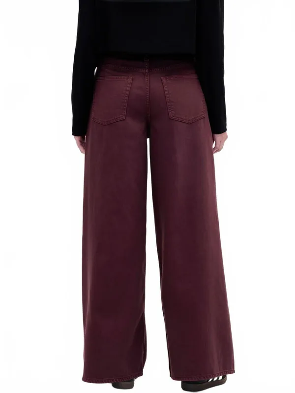 Gap Mid Rise UltraSoft Baggy Jeans NWT Bordeaux Purple 25R - Image 2