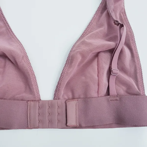 Skims Rose Mauve Clay Plunge Unlined Bralette - Image 6