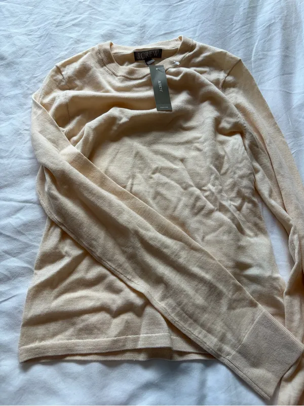 J. Crew Pale Pink Crewneck Sweater - Image 2
