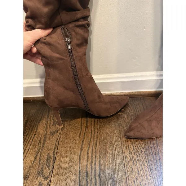 Open Edit Ariana Pointed Toe Knee High Brown Sz 8 NEW - Image 7