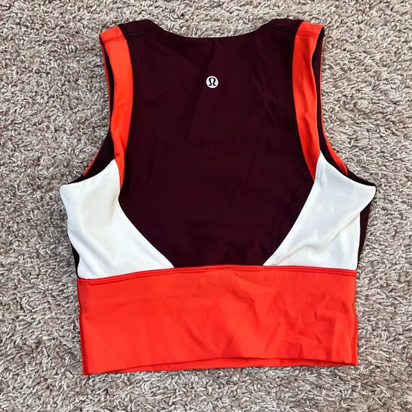Lululemon Kick Serve Sweat Color Block Longline Sports Bra - Image 2