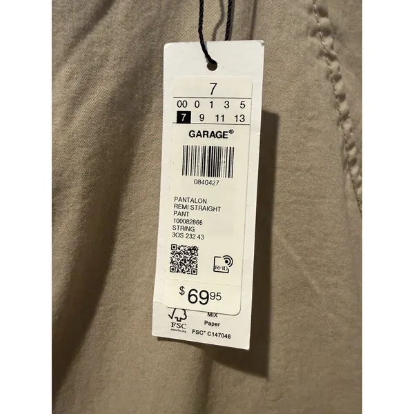 Garage Remi Straight Utility Outdoor Cargo Pants NWT Tan Beige Khaki Size 7 - Image 7