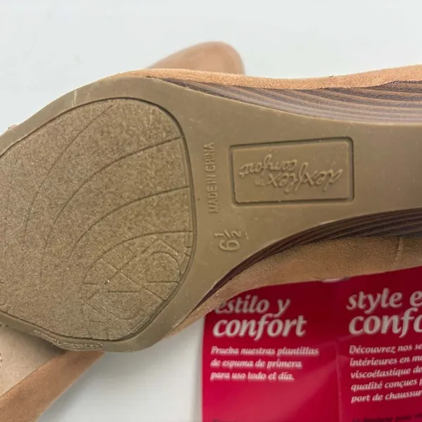 Dexflex Comfort Women's Klara Tan Suede Wedge Heels - Image 9