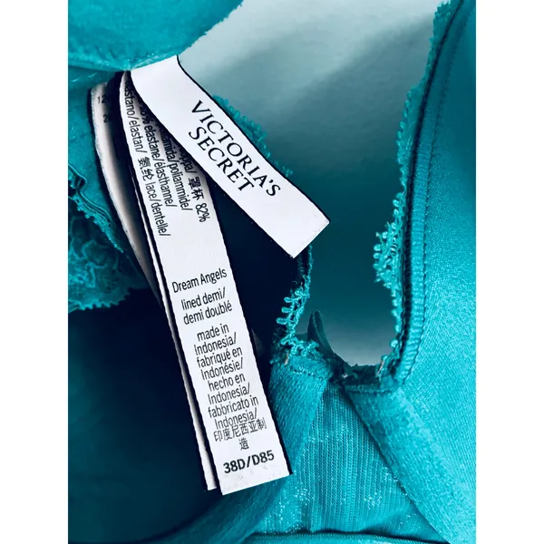Victoria's Secret Bra Dream Angels Demi 38D Turquoise - Image 4