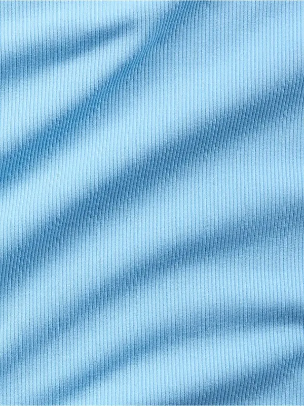 New Athleta S Signature Rib Crop Tee Breeze Blue Small Regular - Image 4