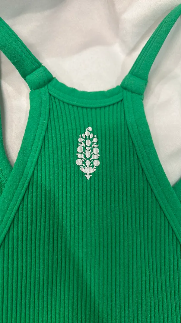 Free people movement green tank top racer back - Image 2