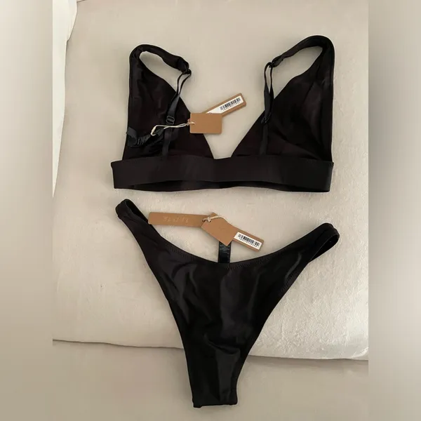 NWT Skims Bikini 2pc Set Swimwear Onyx Black Size S - Image 8