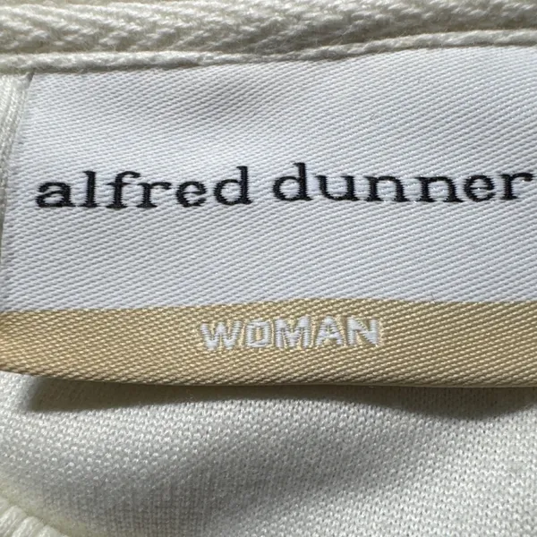 Alfred Dunner Woman 2X Cream Floral Embroidered‎ Sequin Fleece Sweatshirt Top - Image 4