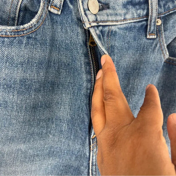 Abercrombie Curve‎ Love The 90s Straight Ultra High Rise Crisscross Waist Jean Size 2 - Image 6