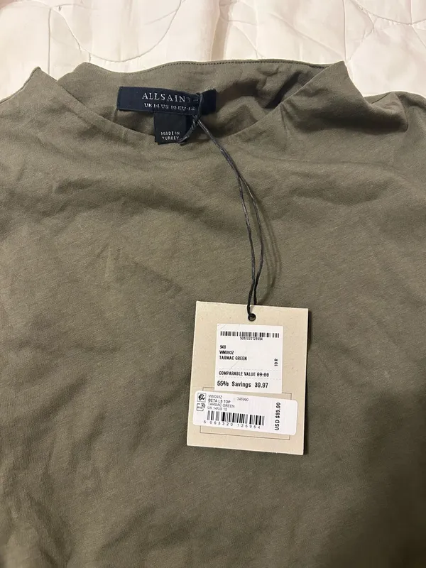 NWT All Saints Long sleeve top - Image 2