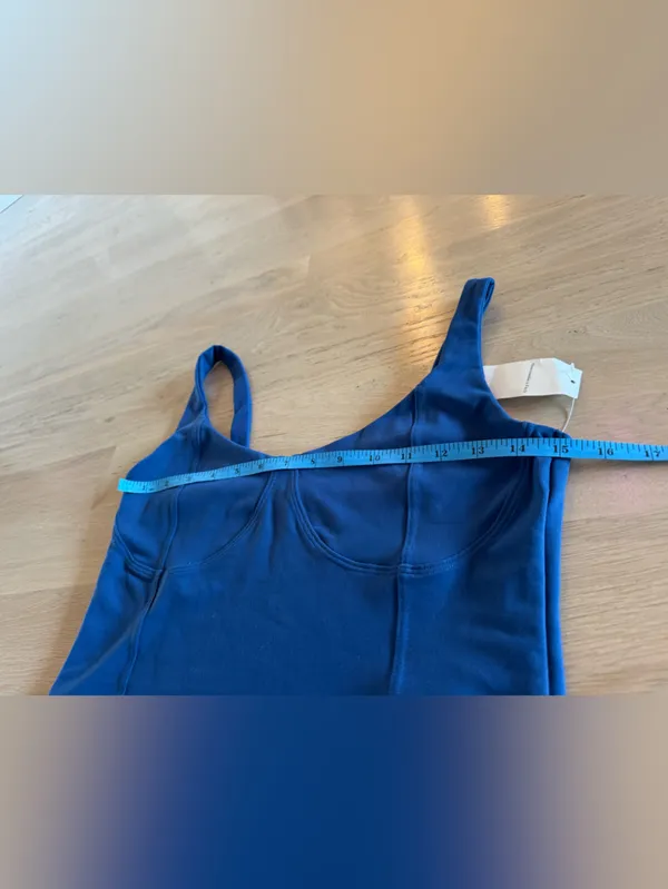 Abercrombie & Fitch corset style sleeveless bodysuit blue size large NWT - Image 5