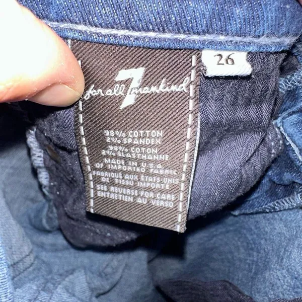7 for All Mankind 26 Roxanne slim leg ankle designer jeans - Image 3