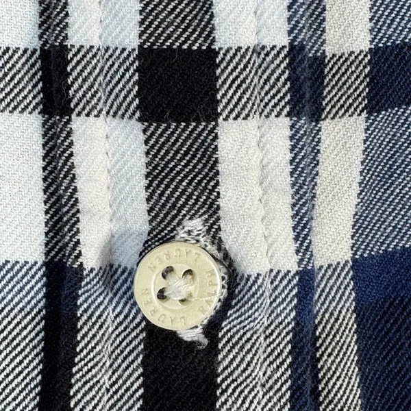 Lauren Ralph Lauren Blue Plaid Button Down Shirt Womens M Fall Preppy Classic - Image 6