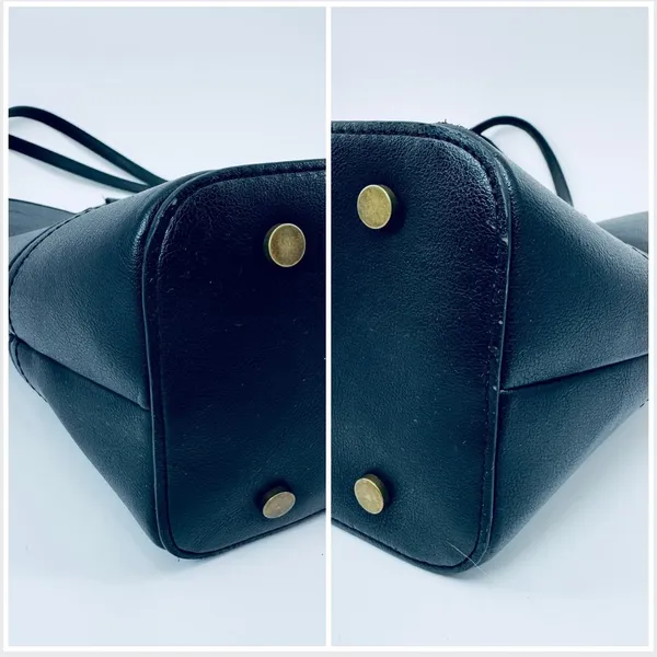 Frye and Co. Black Core Tote Bag Faux Leather - Image 8