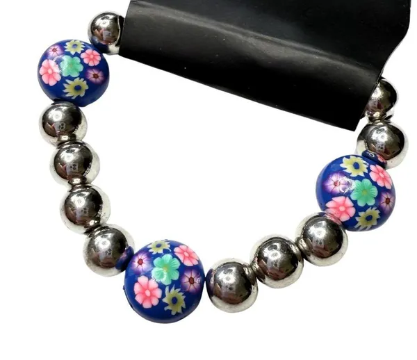 Paparazzi Beaded Floral Stretch Starlet Shimmer Bracelet Multicolor Jewelry New - Image 3
