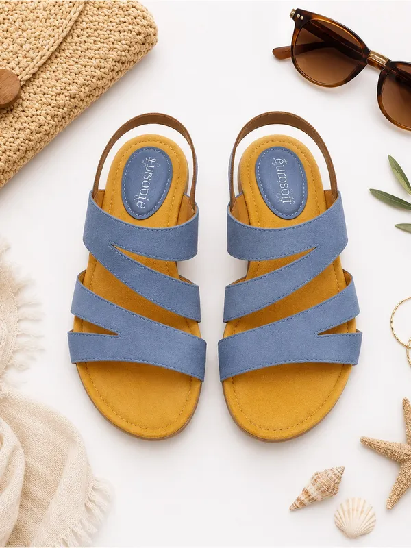 Eurosoft Nadine Blue Comfort Footbed Slingback Modified Sandals Womens Size 8M - Image 11