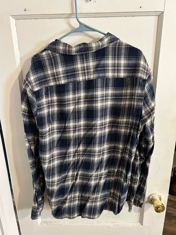 Aeropostale Flannel Shirt Blue Plaid - Image 2