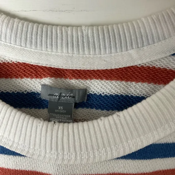 Aerie French Terry Sleeveless Stripe‎ Sweatshirt Size XS - Image 2