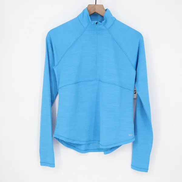 DSG Womens Movement 1/4 Zip Pullover Aqua Blue Heather Size S NEW - Image 2